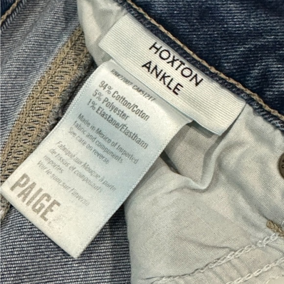 👖🏙 PAIGE Hoxton Ankle High Rise Skinny Jeans | Distressed Cropped Sz 30 - Picture 4 of 4